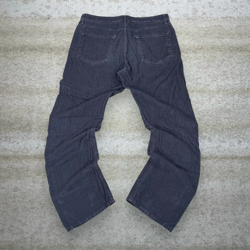 Vintage Y2K Eddie Bauer Corduroy Pants 35x32 Regular Straight Leg Fit Dark Grey